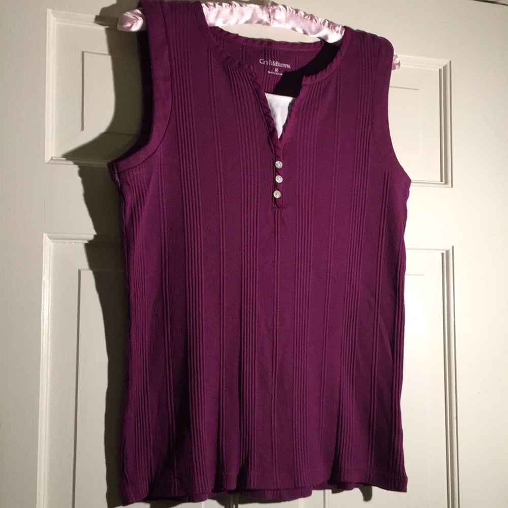 Croft and Barrow purple knit tank top